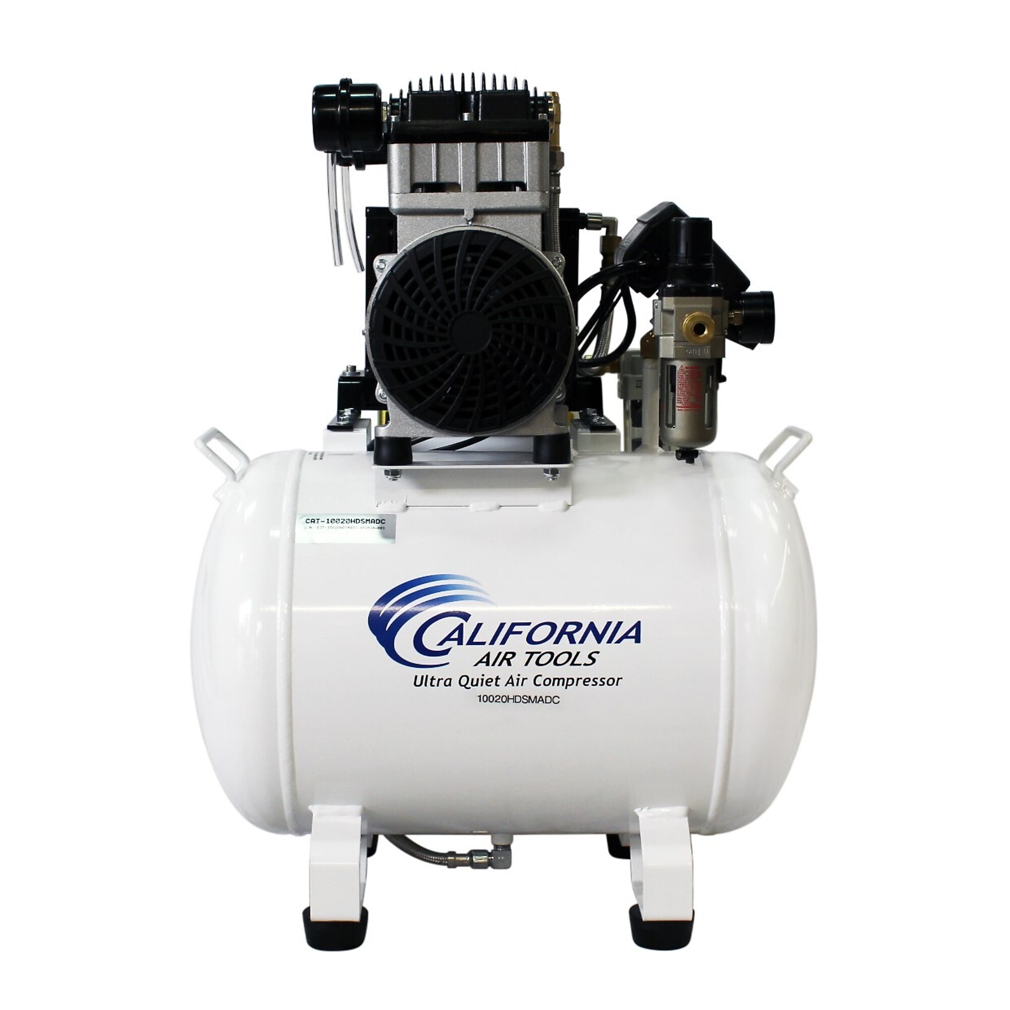 California Air Tools, CAT 10020HDSMADC 10Gal 2Hp AirCompressor, Horsepower 2 HP, Air Tank Size 10 Gal, Volts 110 Model# CAT-10020HDSMADC